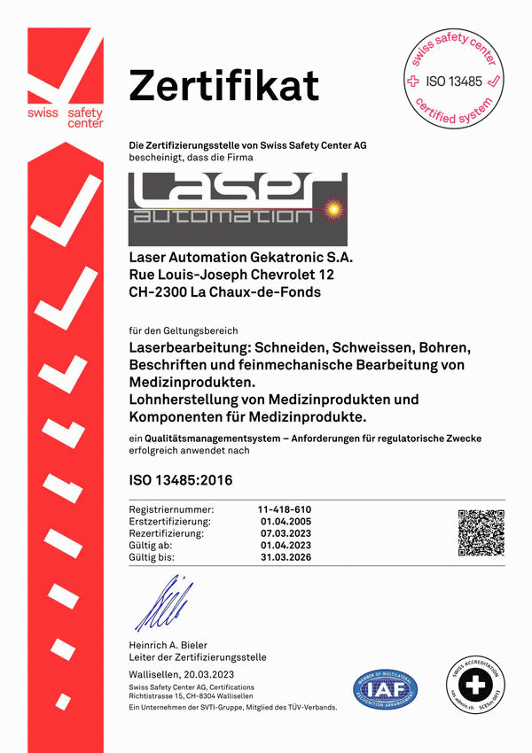 ISO 9001 : 2000 / ISO 13485 : 2003